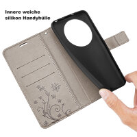 Hülle für ZTE Blade A76 5G Handy Tasche Handyhülle Hülle Schutzhülle Klapphülle in Grau