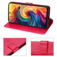 Hülle für ZTE Blade V70 Handy Tasche Handyhülle Hülle Schutzhülle Klapphülle in Rot