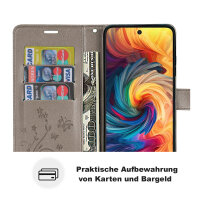 Hülle für ZTE Blade V70 Handy Tasche Handyhülle Hülle Schutzhülle Klapphülle in Grau