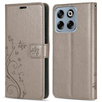 Hülle für ZTE Blade V70 Handy Tasche Handyhülle Hülle Schutzhülle Klapphülle in Grau