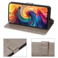 Hülle für ZTE Blade V70 Handy Tasche Handyhülle Hülle Schutzhülle Klapphülle in Grau