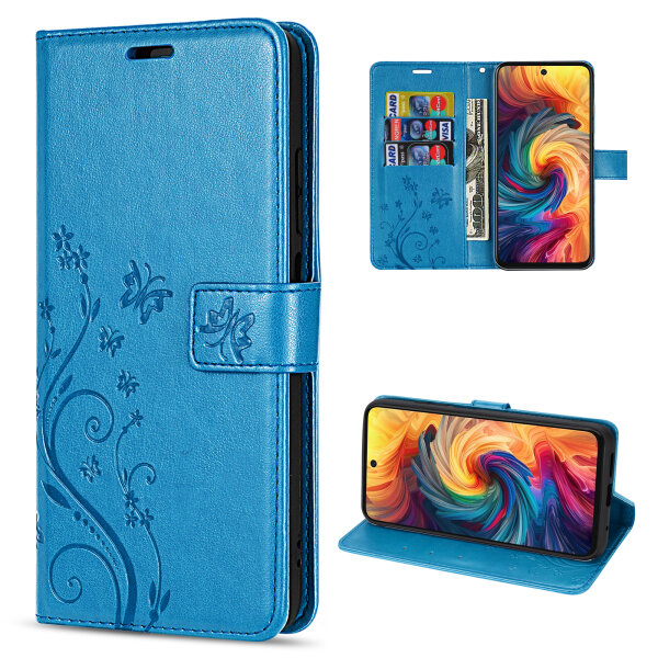 Hülle für ZTE Blade V70 Handy Tasche Handyhülle Hülle Schutzhülle Klapphülle in Blau