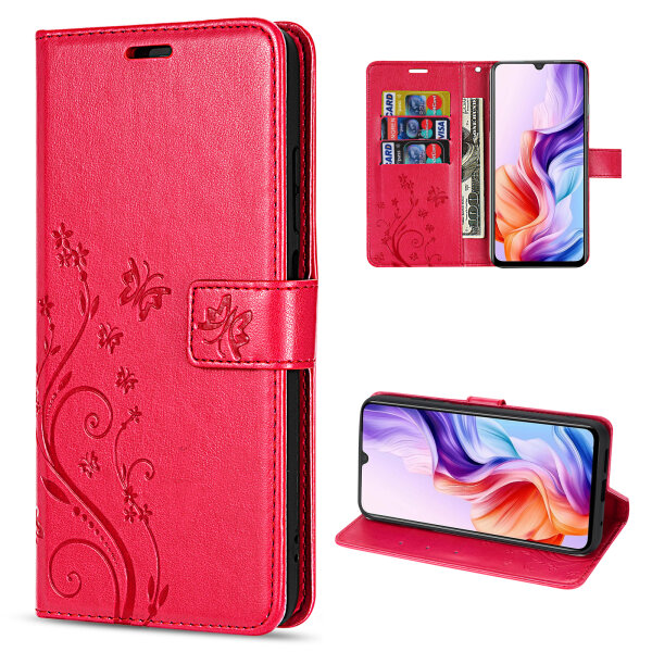 Hülle für ZTE Blade V70 Max Handy Tasche Handyhülle Hülle Schutzhülle Klapphülle in Rot