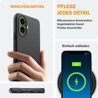 Hülle für Apple iPhone 17 Handyhülle Back Cover Silikon Case Bumper in Schwarz
