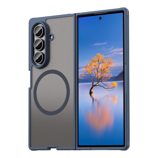 Matte Case Magnetisches für Samsung Galaxy Z Fold 7 Schutzhülle Kratzfest Passgenau in Blau