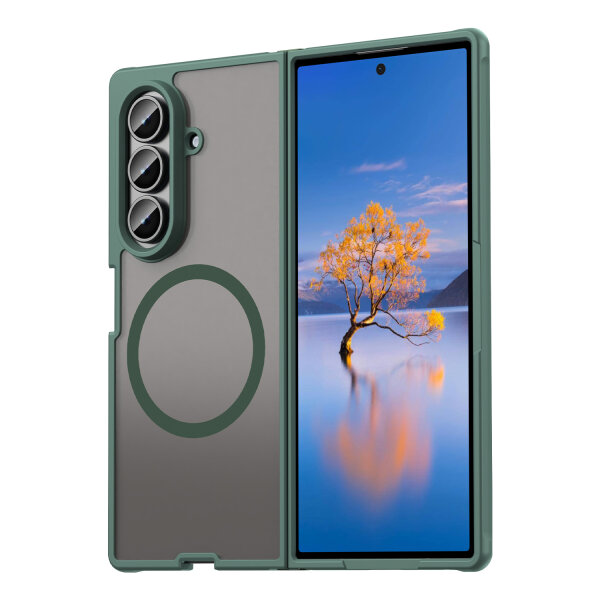 Matte Case Magnetisches für Samsung Galaxy Z Fold 7 Schutzhülle Kratzfest Passgenau in Grün