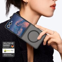Matte Case Magnetisches für Samsung Galaxy Z Flip 7 Schutzhülle Kratzfest Passgenau in Schwarz