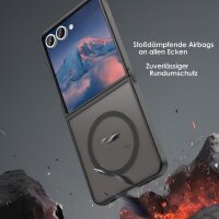 Matte Case Magnetisches für Samsung Galaxy Z Flip 7 Schutzhülle Kratzfest Passgenau in Schwarz