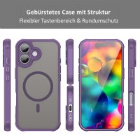Matte Case Magnetisches für iPhone 17 Schutzhülle Kratzfest Passgenau in Lila