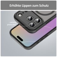 Matte Case Magnetisches für iPhone 17 Pro Schutzhülle Kratzfest Passgenau in Schwarz