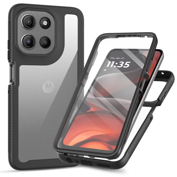 360 Grad Hülle mit eingebautem Displayschutz für Motorola Moto G56 Handyhülle Bumper
