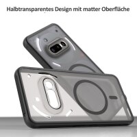 Matte Case Magnetisch Hülle für Nothing Phone 3A Schutzhülle Kratzfest Passgenau in Schwarz