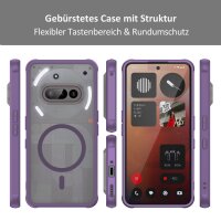 Matte Case Magnetisch Hülle für Nothing Phone 3A Schutzhülle Kratzfest Passgenau in Lila