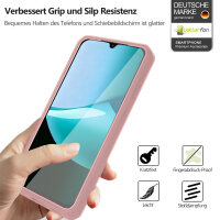 360° Grad Hülle für Xiaomi Redmi 15C Rundum vollschutz Integriertem Displayschutz in Rosa