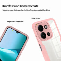 360° Grad Hülle für Xiaomi Redmi 15C Rundum vollschutz Integriertem Displayschutz in Rosa
