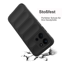 Hülle für Xiaomi Redmi 15c Handyhülle Outdoor Case Back Cover Handy Tasche Bumper in Schwarz