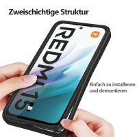 360° Grad Hülle für xiaomi Redmi 15 Rundum vollschutz Integriertem Displayschutz in Schwarz