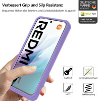 360° Grad Hülle für xiaomi Redmi 15 Rundum vollschutz Integriertem Displayschutz in Lila