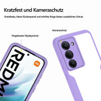 360° Grad Hülle für xiaomi Redmi 15 Rundum vollschutz Integriertem Displayschutz in Lila