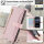 Handykette für iPhone 17 Pro Hülle mit Band Handyhülle Kartenfächer PU Leder Umhängetasche in Rosa