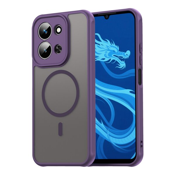 Magnetisch Handyhülle für Xiaomi Redmi 15C Matt Case Schutzhülle Kratzfest Passgenau Lila