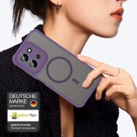 Magnetisch Handyhülle für Xiaomi Redmi 15C Matt Case Schutzhülle Kratzfest Passgenau Lila