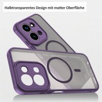 Magnetisch Handyhülle für Xiaomi Redmi 15C Matt Case Schutzhülle Kratzfest Passgenau Lila
