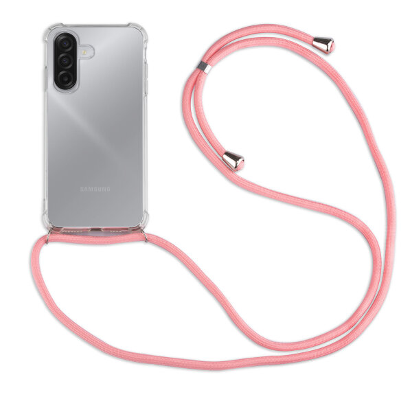 Handykette für Samsung Galaxy A17 Handyhülle mit Band Case Hülle mit Kordel Hand in Rosa