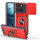 Outdoor Panzer Hülle für Motorola Edge 60 / Edge 60 Fusion Handyhülle mit Kameraschutz Ringhalter in Rot