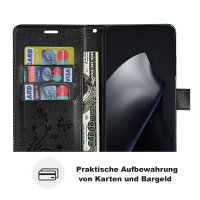 Hülle für Xiaomi 15T Pro Handy Tasche Handyhülle Wallet Case Flip Cover in Schwarz
