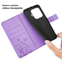 Hülle für Xiaomi 15T Pro Handy Tasche Handyhülle Wallet Case Flip Cover in Lila