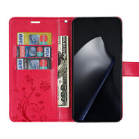 Hülle für Xiaomi 15T Pro Handy Tasche Handyhülle Wallet Case Flip Cover in Rot