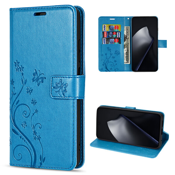 Hülle für Xiaomi 15T Pro Handy Tasche Handyhülle Wallet Case Flip Cover in Blau