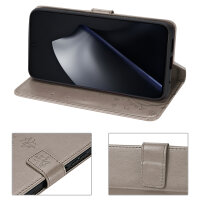 Hülle für Xiaomi 15T Pro Handy Tasche Handyhülle Wallet Case Flip Cover in Grau