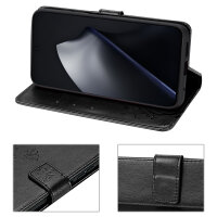 Hülle für Xiaomi 15T Handy Tasche Handyhülle Wallet Case Flip Cover in Schwarz