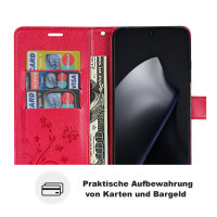 Hülle für Xiaomi 15T Handy Tasche Handyhülle Wallet Case Flip Cover in Rot