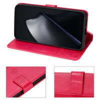 Hülle für Xiaomi 15T Handy Tasche Handyhülle Wallet Case Flip Cover in Rot