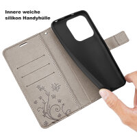 Hülle für Xiaomi 15T Handy Tasche Handyhülle Wallet Case Flip Cover in Grau