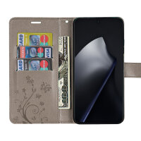 Hülle für Xiaomi 15T Handy Tasche Handyhülle Wallet Case Flip Cover in Grau