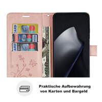 Hülle für Xiaomi 15T Handy Tasche Handyhülle Wallet Case Flip Cover in Rosegold