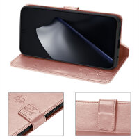 Hülle für Xiaomi 15T Handy Tasche Handyhülle Wallet Case Flip Cover in Rosegold