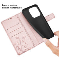 Hülle für Xiaomi 15T Handy Tasche Handyhülle Wallet Case Flip Cover in Rosegold