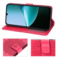 Handy Tasche für Xiaomi Redmi 15C Hülle Handyhülle Klapphülle Wallet Case in Rot
