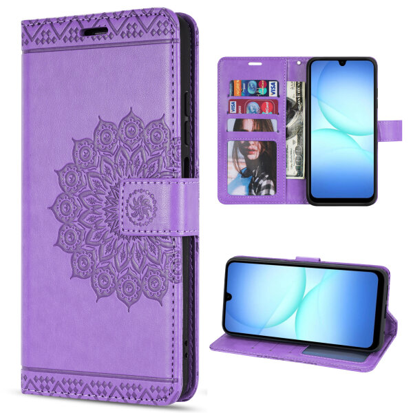 Handy Tasche für Samsung Galaxy A17 / A26 Hülle Handyhülle Klapphülle Wallet Case in Lila