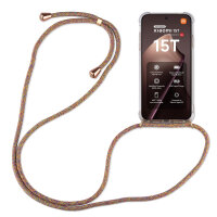 Handykett für Xiaomi 15T Hülle mit Kordel Handyhülle mit Band in Rainbow