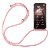 Handykett für Xiaomi 15T Hülle mit Kordel Handyhülle mit Band in Rosa