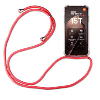 Handykett für Xiaomi 15T Hülle mit Kordel Handyhülle mit Band in Rot