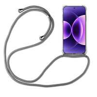Handykett für Xiaomi 17 Pro Max Hülle mit Kordel Handyhülle mit Band in Grau