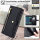 Handykette für Xiaomi 15T Pro Hülle mit Band Handyhülle Kartenfächer PU Leder Umhängetasche in Schwarz