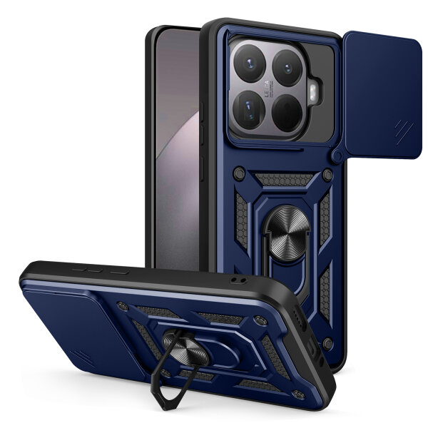 Outdoor Panzer Hülle Xiaomi 15T Pro Handyhülle Kameraschutz Ringhalter in Blau